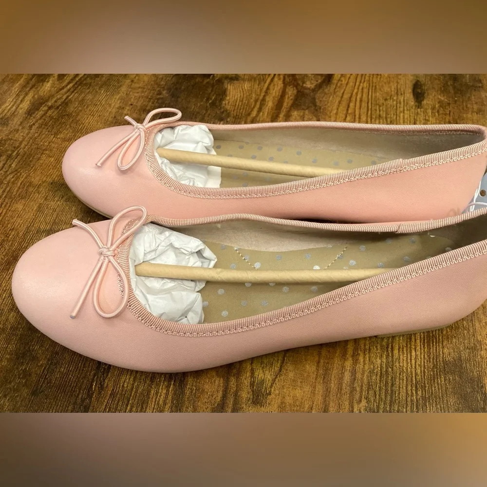Kids' Diana Slip-on Ballet Flats - Cat & Jack™ Blush Memory Foam Insole Size 5 - Picture 3 of 8